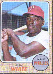 1968 Topps Baseball Cards      190     Bill White
